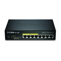 D-Link DGS-1008P/E network switch L2 Black Power over Ethernet (PoE)