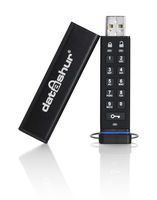 iStorage datAshur 256-bit 8GB USB 2.0 secure encrypted flash drive IS-FL-DA-256-8