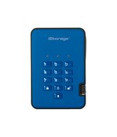 iStorage diskAshur2 256-bit 256GB USB 3.1 secure encrypted solid-state drive - Blue IS-DA2-256-SSD-256-BE