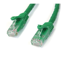 StarTech.com 1m CAT6 Ethernet Cable - Green CAT 6 Gigabit Ethernet Wire -650MHz 100W PoE++ RJ45 UTP Category 6 Network/Patch Cord Snagless w/Strain Relief Fluke Tested UL/TIA Certified