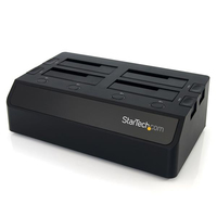 StarTech.com USB 3.0 to 4-Bay SATA 6Gbps Hard Drive Docking Station w/ UASP & Dual Fans - 2.5/3.5in SSD / HDD Dock