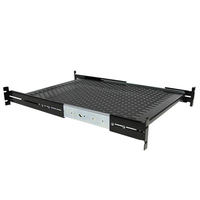 StarTech.com 2U Adjustable Mounting Depth Vented Sliding Rack Mount Shelf ? 50lbs / 22.7kg